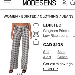 Edikted gingham jeans